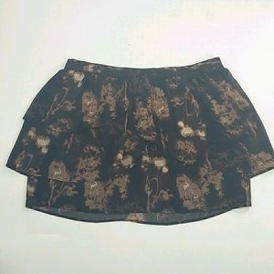 Silence + noise size 12 brown mini skirt #284